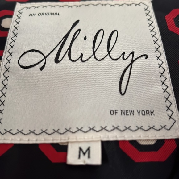 Milly of NY bright red jacket with gold colored buttons size Medium - Picture 4 of 12